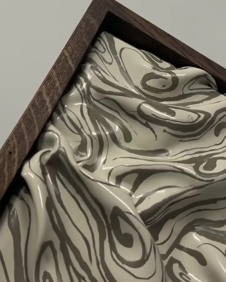 Close-up of a sculpted relief surface